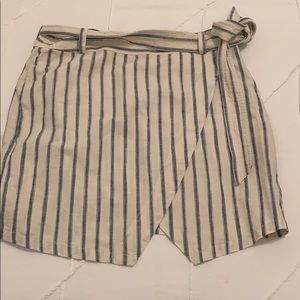 Madewell Stripped Linen Skirt